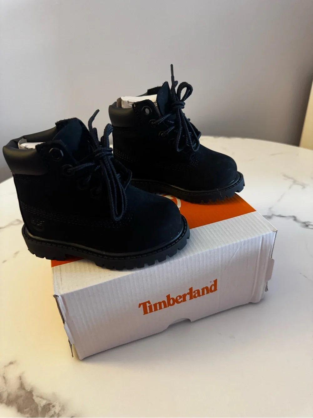 NEW Timberland Infant Black Lace-Up Ankle Boots